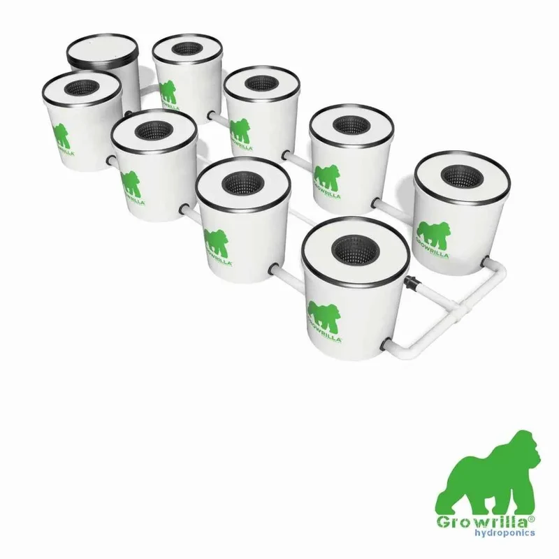 Growrilla RDWC 2.0 8-Pot Recirculerend RDWC Hydrocultuur Systeem – Professioneel Hydroponisch Kweeksysteem voor Indoor Kweek