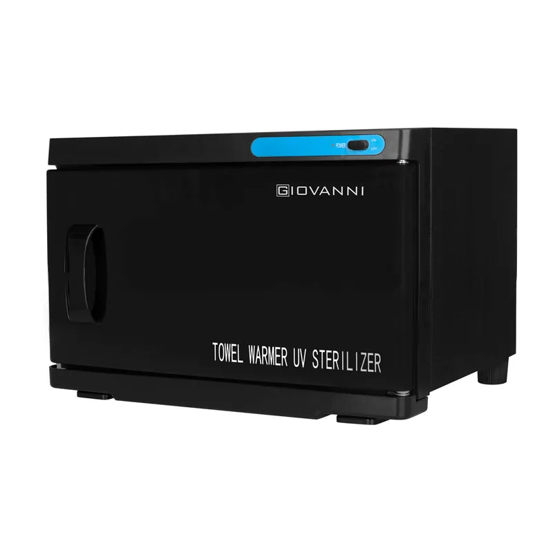 Giovanni Handdoekverwarmer met UV-C Sterilisator 16 Liter – Professionele Handdoekenwarmer voor Salon, Spa en Massage – Zwart
