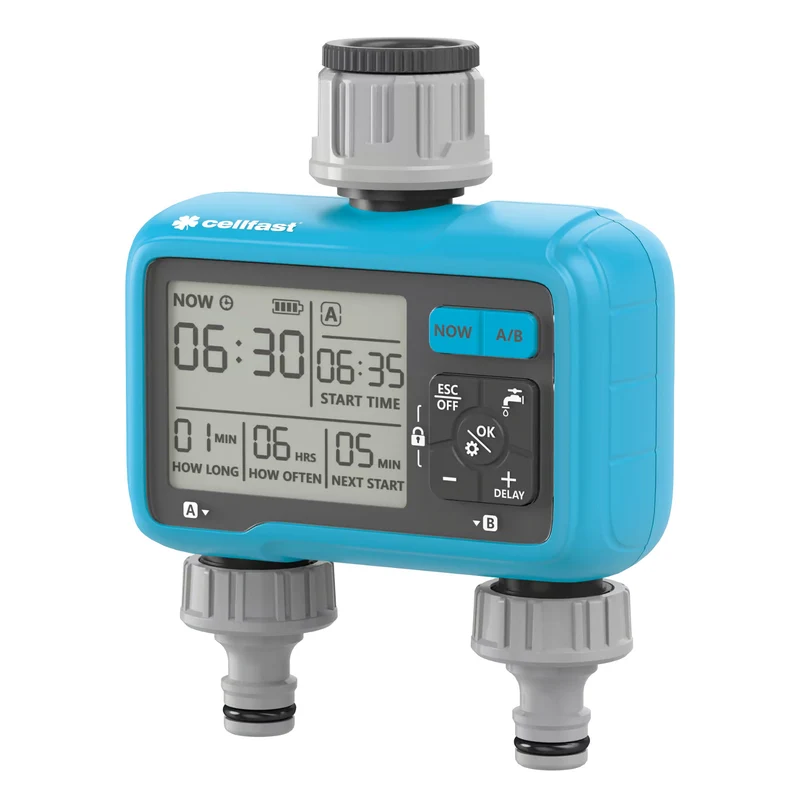 Contrôleur d'arrosage électronique à 2 sections Cellfast, Chronos CellPro