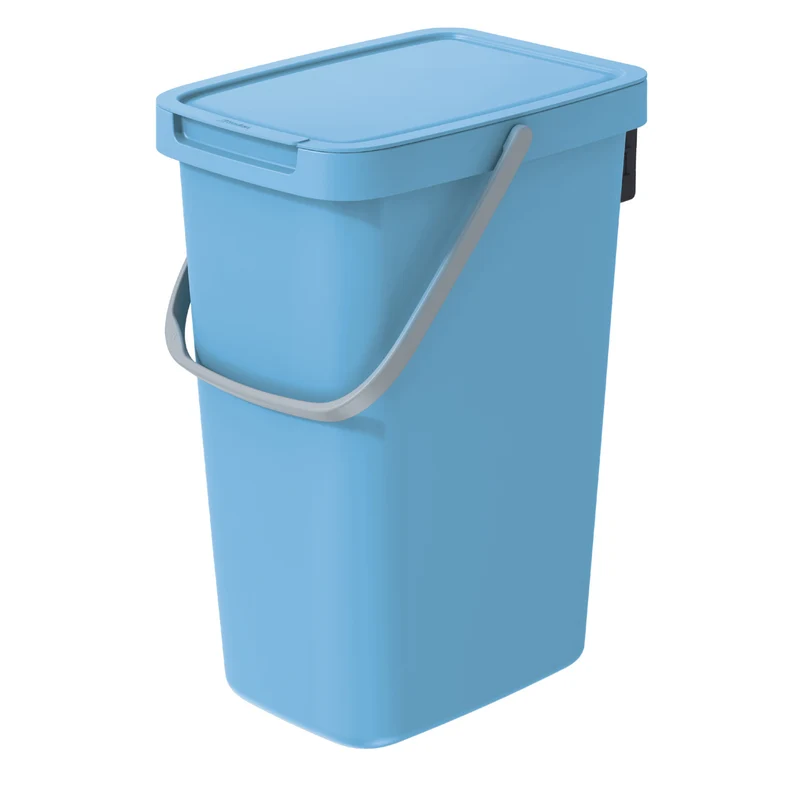 Poubelle de tri 12l Keden Systema Q couleur bleu clair