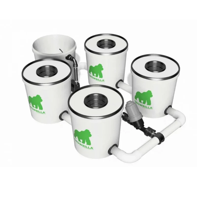 Growrilla RDWC PRO 4 Potten Recirculerend RDWC Hydroponisch Systeem – Professioneel 19L Hydro Systeem voor 120×120 cm Kweektent