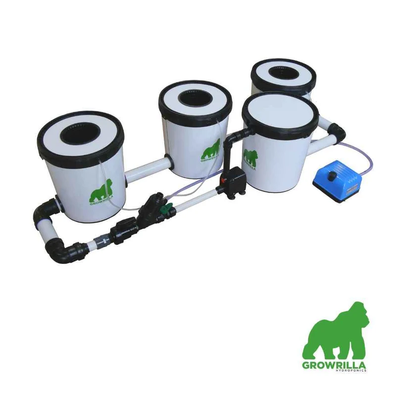 Growrilla RDWC PRO 3 In-Line Emmers – Professioneel Recirculerend RDWC Hydroponisch Kweeksysteem voor 120×120 cm Kweektenten