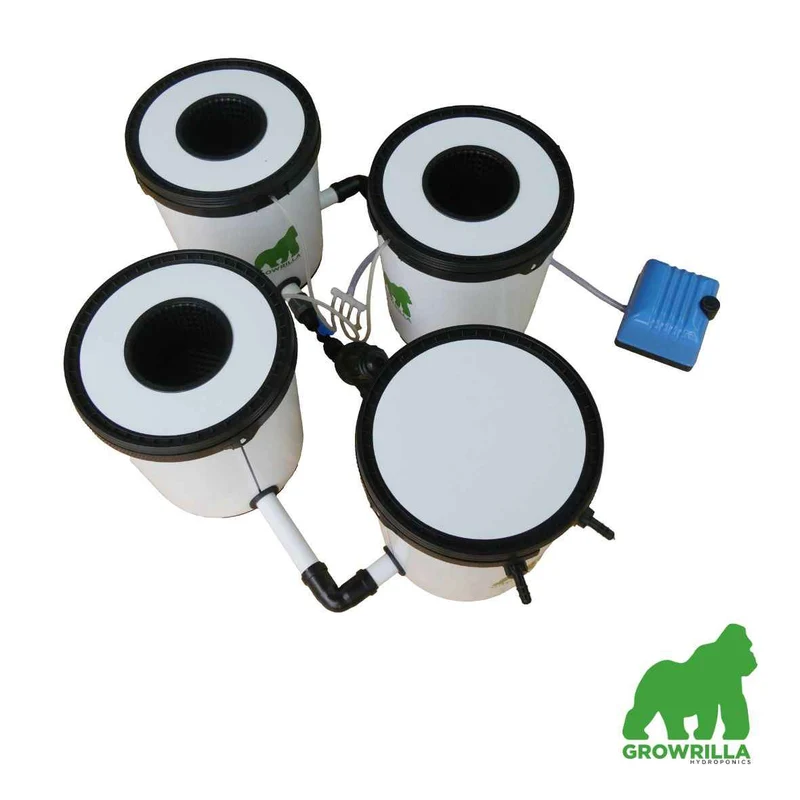Growrilla RDWC 2.0 3-Pot Hydroponisch RDWC Kweeksysteem – Recirculerend DWC Hydro Systeem voor Professionele Binnenkweek