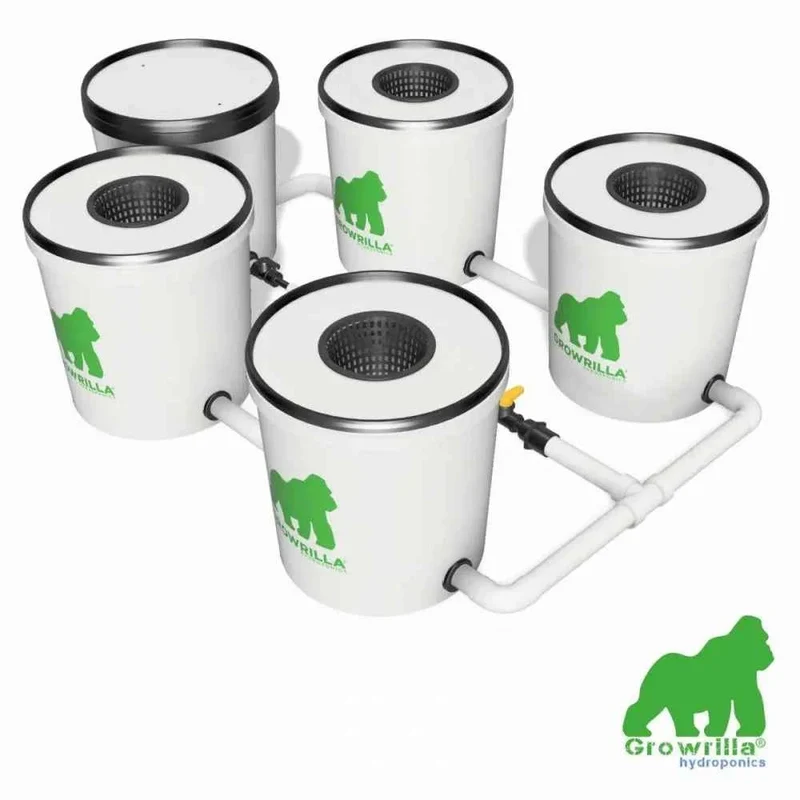 Growrilla RDWC 2.0 4-Pot Hydroponisch RDWC Kweeksysteem – Recirculerend Deep Water Culture Systeem voor Professionele Binnenkweek
