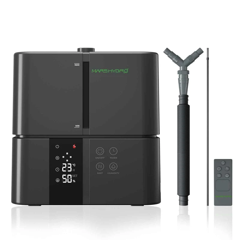 Mars Hydro 5L Luchtbevochtiger voor Kweektent – Smart Cool Mist Humidifier met Sensorprobe, Ultrasone Bevochtiging & Automatische Luchtvochtigheidsregeling