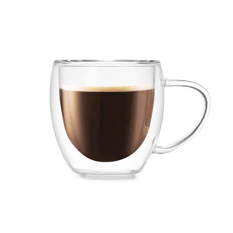 Dubbelwandig Koffieglas 250 ml – Thermoglas van Borosilicaatglas – Voor Koffie en Thee