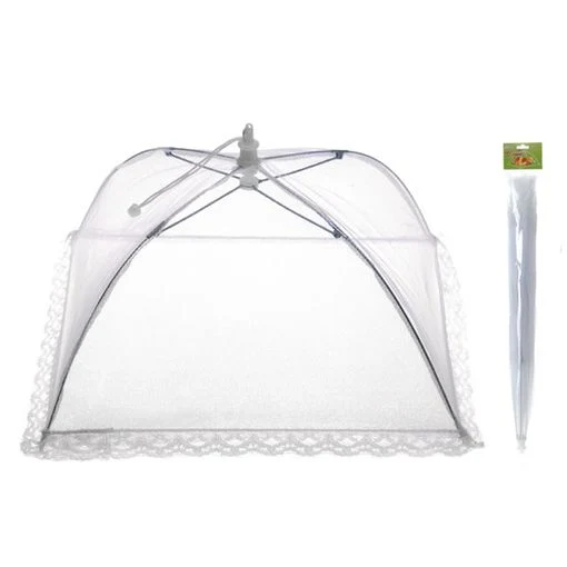 Vliegenkap 45 x 45 cm – Opvouwbare Voedselkap – Foodcover – Voedselbeschermer tegen Insecten – Wit