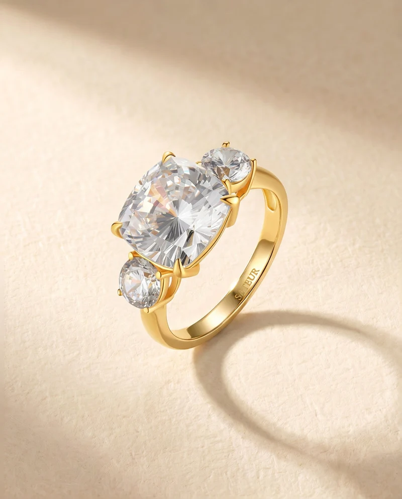 Satéur Renaissance Dorée Diamond Ring™, 18K White Gold