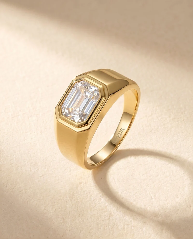 Satéur Homme Gold L' Esprit Diamond Ring™, 18K Gold