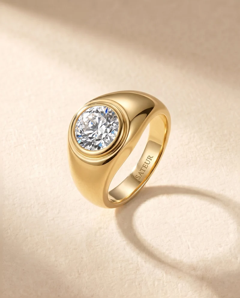 Satéur Homme Gold L' Orbite Diamond Ring™, 18K Gold