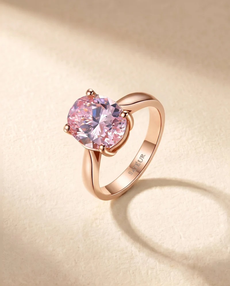 Satéur Rosé Classique Diamond Ring™, 18K Rose Gold