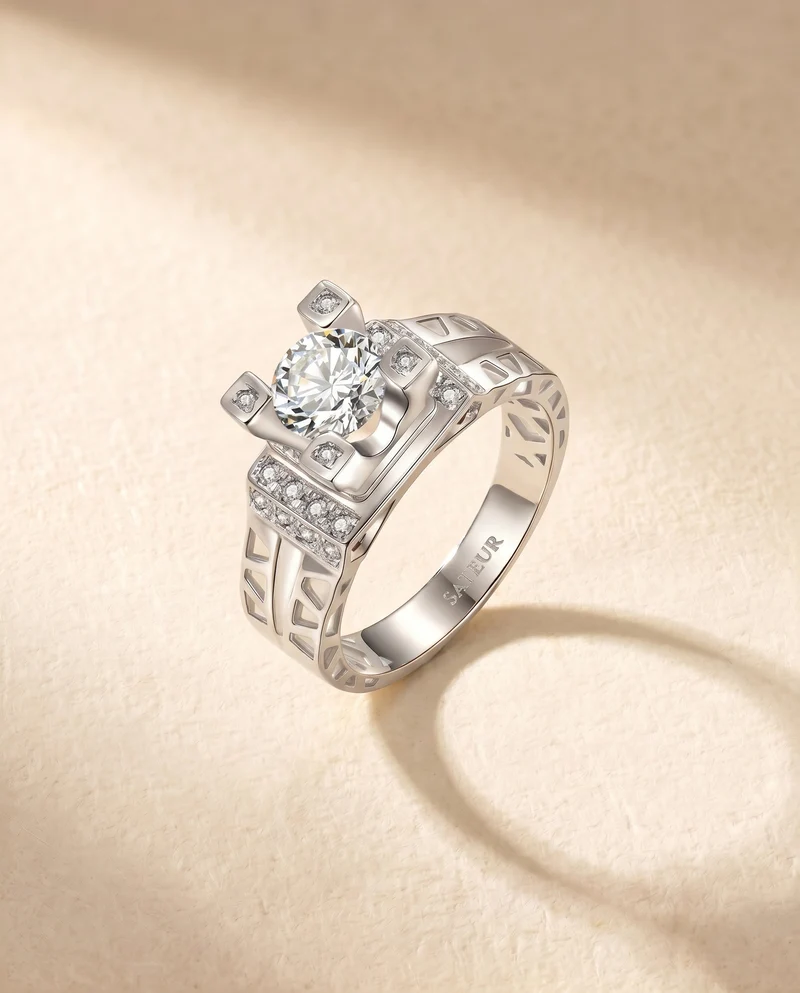 Satéur Ze-Baguette Diamond Ring™, 18K White Gold