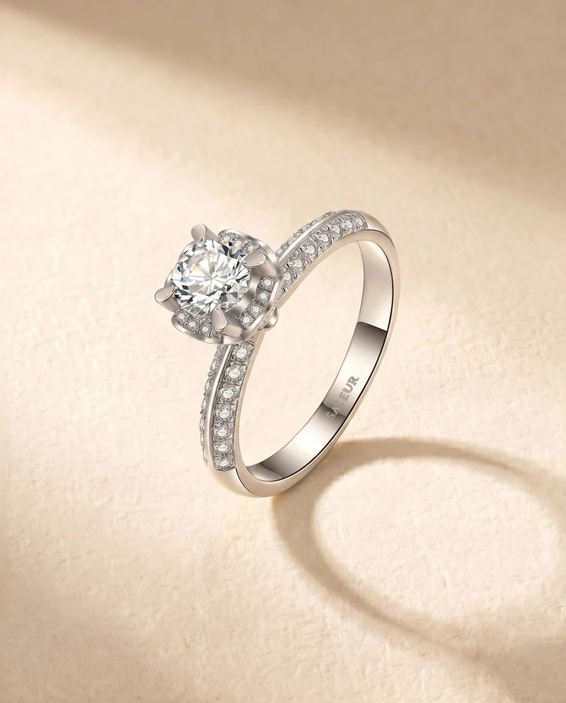 Satéur Princesse Diamond Ring™, 18K White Gold