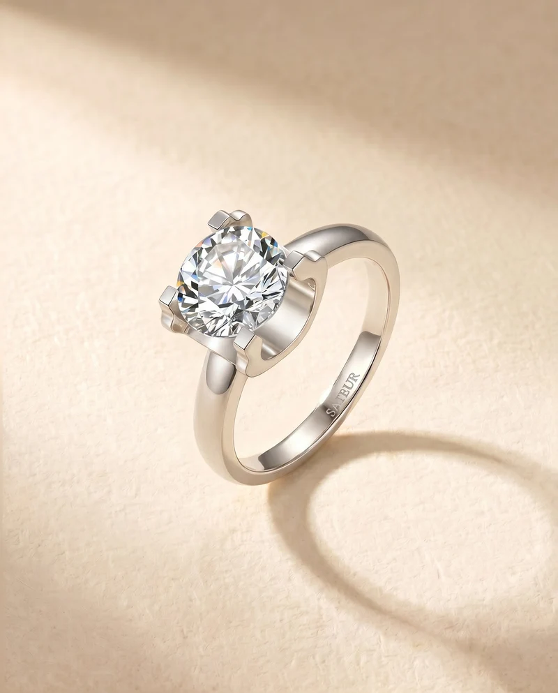 Satéur Vivienne Diamond Ring™, 18K White Gold