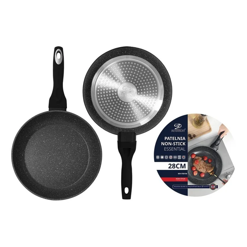 Essential Koekenpan 28 cm – Grote Antiaanbakpan – Geschikt voor Inductie & Gas