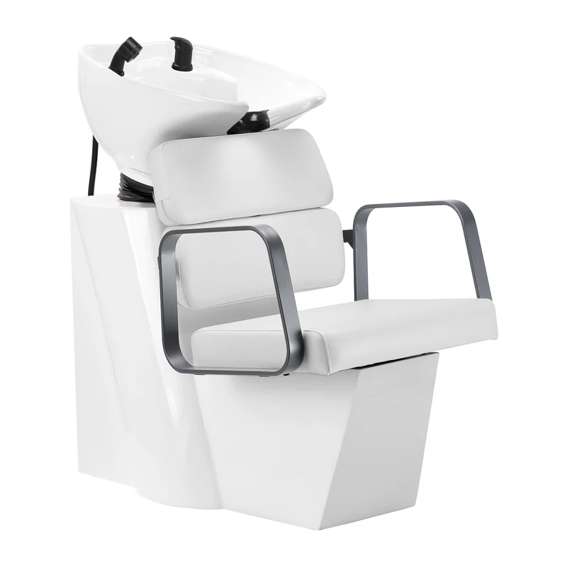 GABBIANO Porto Kapsalon Haarwasunit Professioneel Met Comfort Voor Kapsalon Grijs Wit