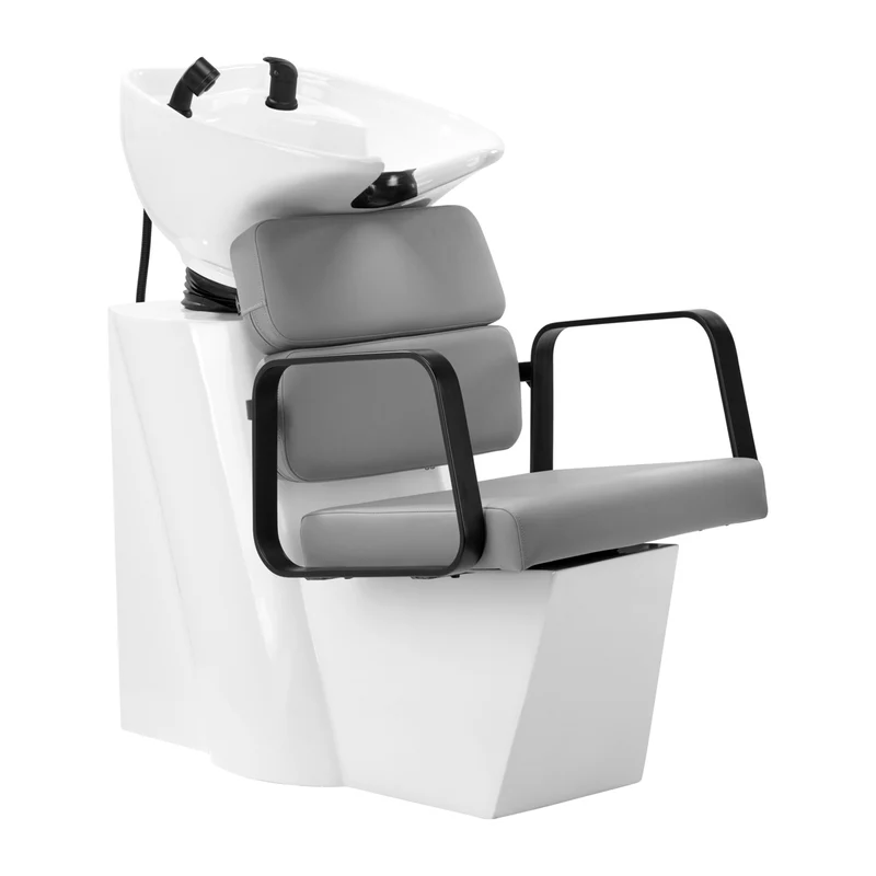 Gabbiano Porto BM Haarwasunit Grijs Ergonomisch Ontwerp Voor Professionele Kapsalon