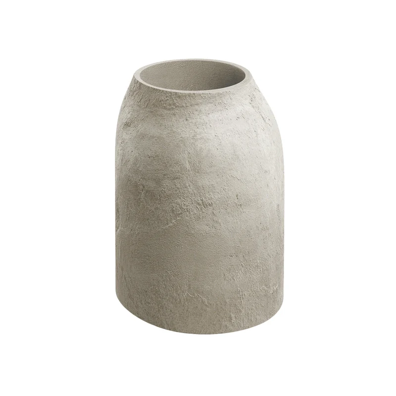 Pot Ethick Epocco Bold, diamètre 48 cm, hauteur 60 cm, finition mate, résistant aux intempéries, trou de drainage, couleur sable, TEP48B-101GR