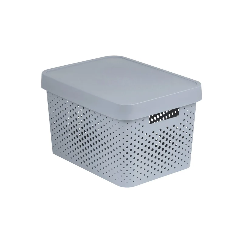 Conteneur ajouré Curver, polyvalent, avec couvercle, gris, 17l, Infinity