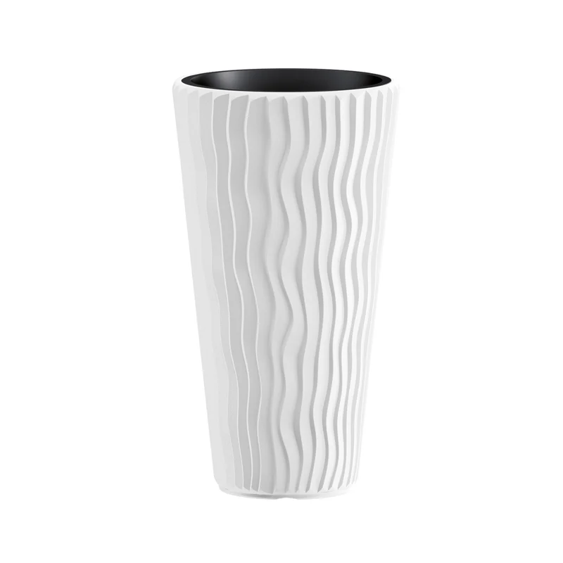 Pot de fleurs avec insert Sandy Slim DPSP300 - blanc