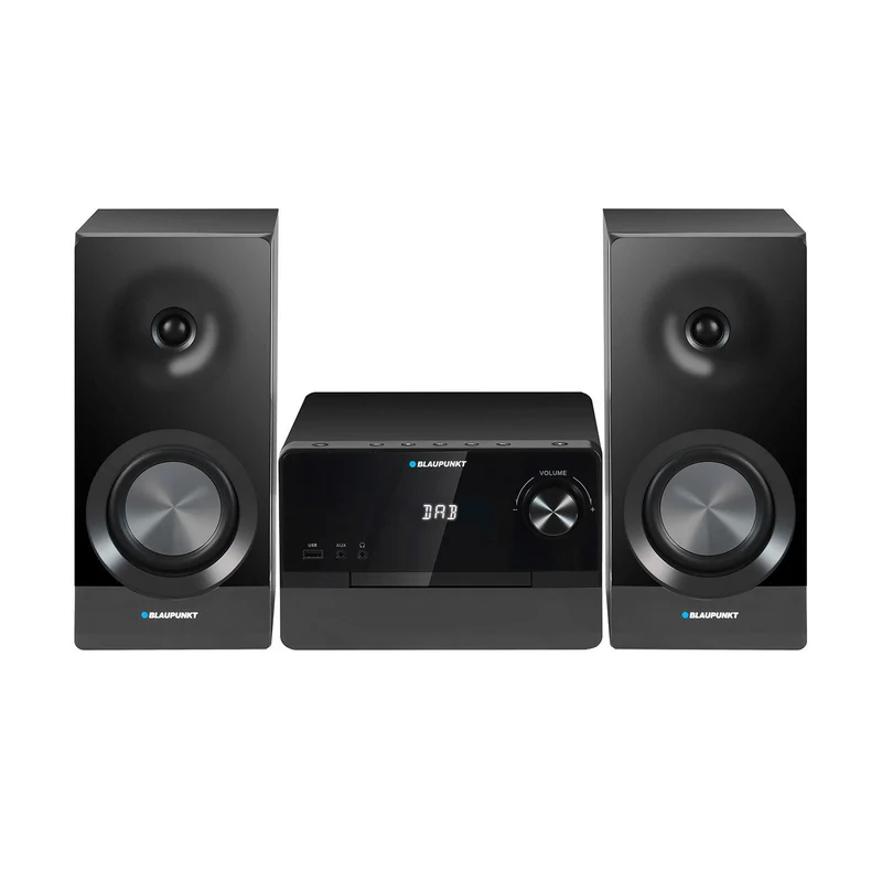 Microchaîne Blaupunkt, puissance 100 W RMS, tuner DAB+, écran LED, radio FM, antenne télescopique incluse, connecteur HDMI ARC, CD/MP3/USB/BT, horloge avec fonction alarme, MS49DAB