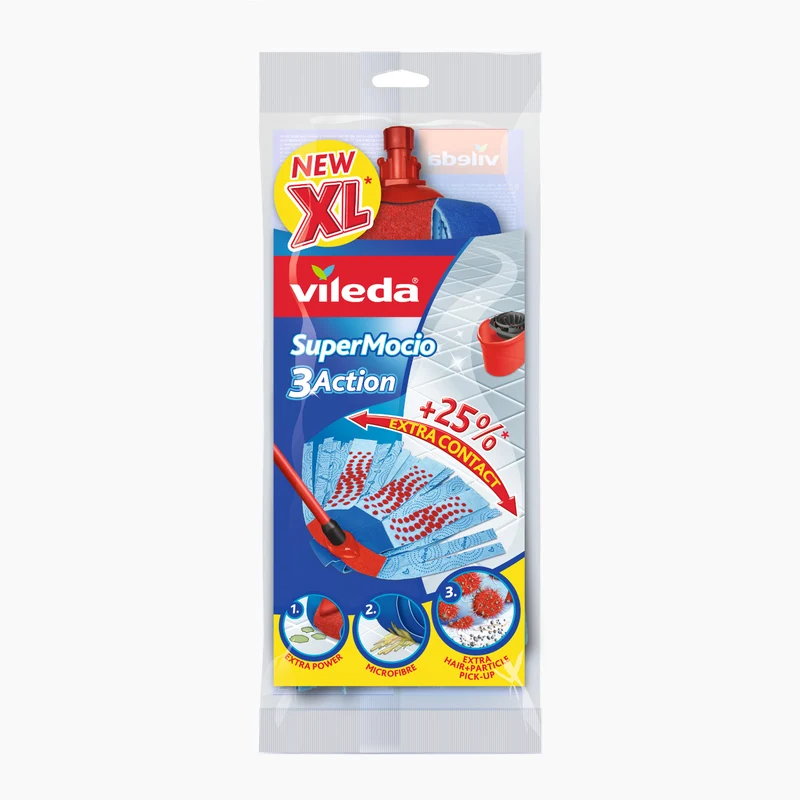 Insert de vadrouille Recharge pour Balai SuperMocio 3 Action VILEDA