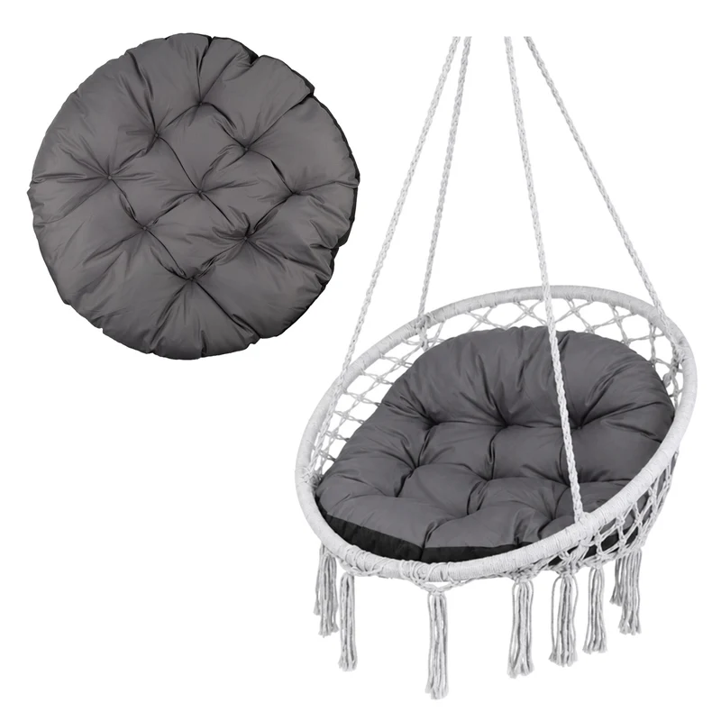 Coussin GreenBlue, gris, de jardin, motif « nid de cigogne », 110 cm, GB243 GR