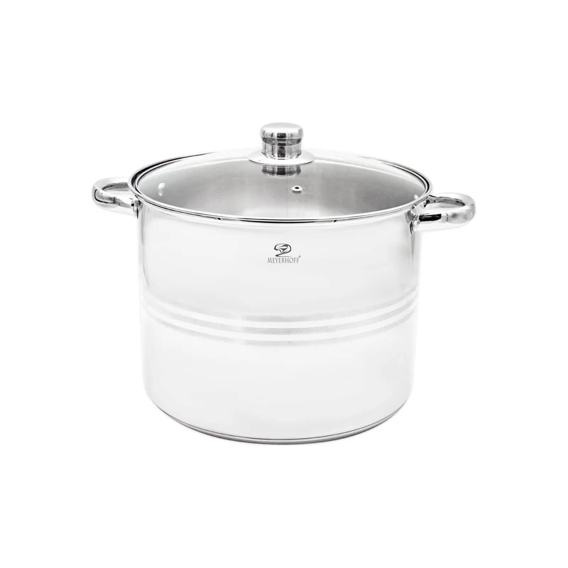 2de kansje Meyerhoff RVS XL Soeppan/Kookpan 15 Liter - Groot Formaat - Inductiepan 30 x 23 cm