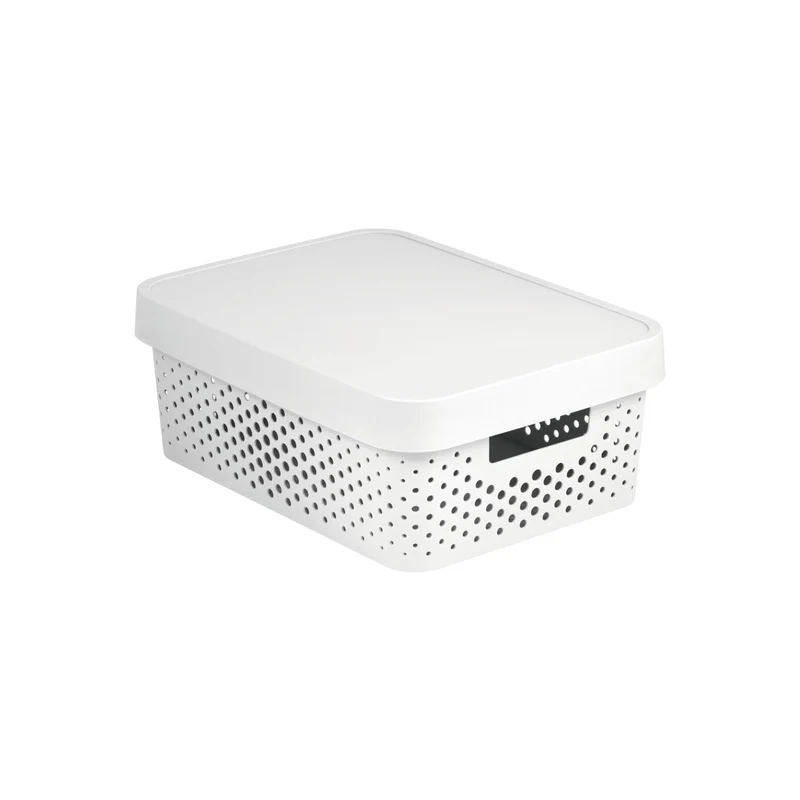 Conteneur ajouré avec couvercle Infinity 11L, blanc