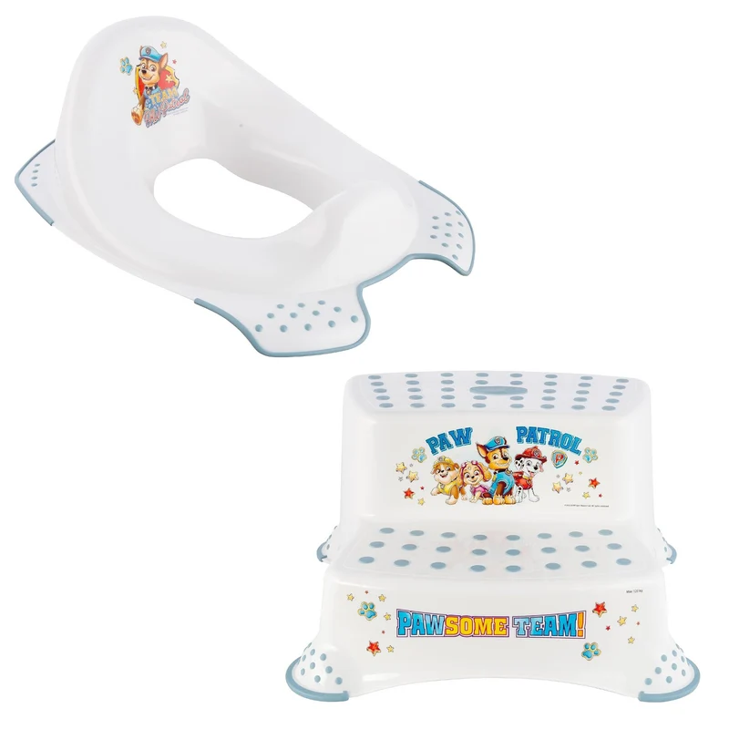 Housse de siège de toilette antidérapante Psi Patrol - Paw Patrol+ Plate-forme antidérapante Psi Patrol, Blanc, Max 120kg