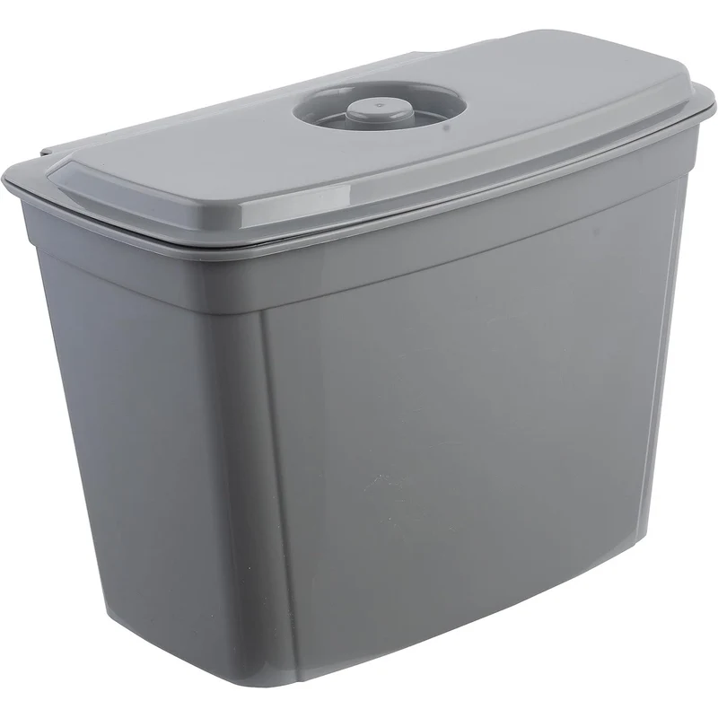 Poubelle Keeeper, panier suspendu, avec couvercle, 4L, gris, Milan