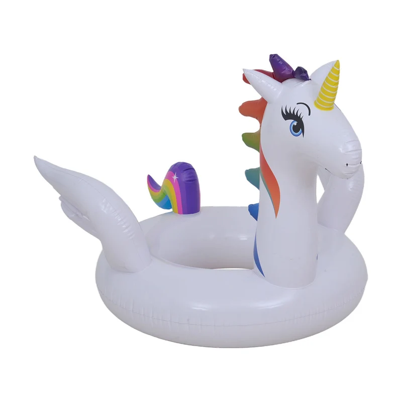 SunClub Opblaasbare Eenhoorn Zwemband XXL – 122 cm – Opblaasbare Unicorn Zwemband Voor Zwembad en Strand