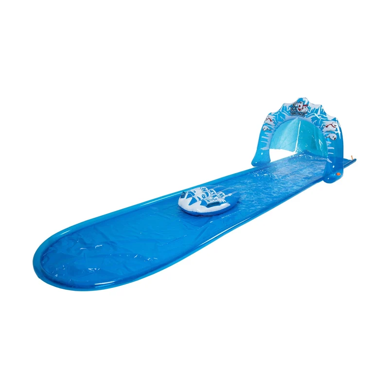 Sunclub Waterglijbaan 5 Meter – Opblaasbare Buikschuifbaan met Sproeiers en Glide Board