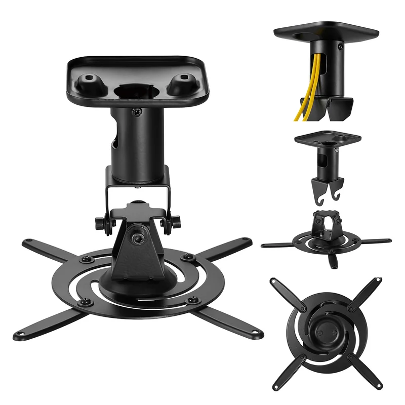 Support / suspension au plafond pour projecteur Maclean, en acier, 180~310 mm, jusqu’à 15 kg, MC-208 B
