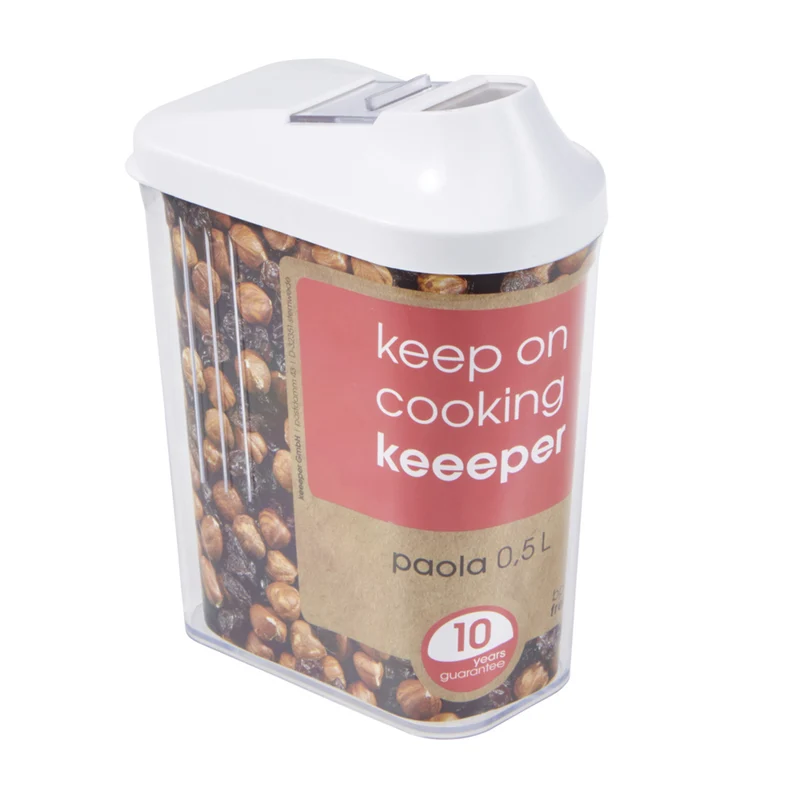 Récipient transparent pour produits en vrac 0,5l Keeeper Paola
