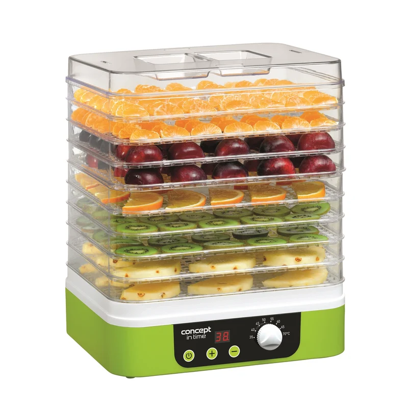 Séchoir Concept pour champignons, fruits et herbes, 9 tamis, minuterie, contrôle de la température, SO-1060