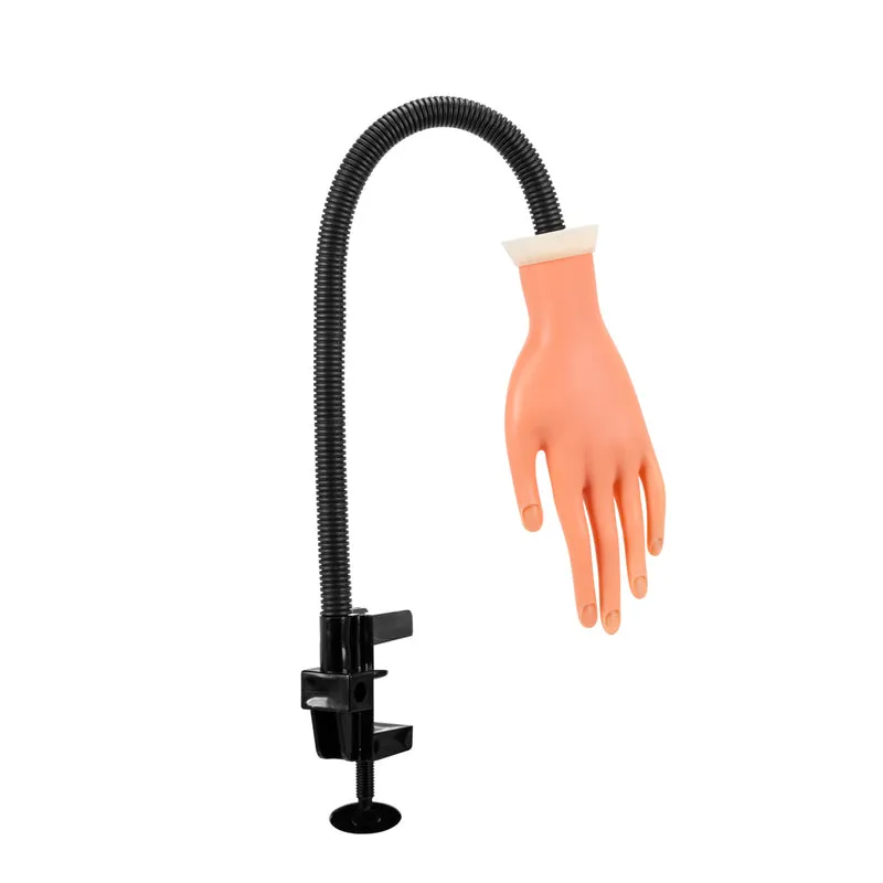 Hand voor Oefeningen Manicure – Herbruikbaar Oefenmodel – Flexibele Nagelhand met Klem – ABS & Siliconen – Model 35