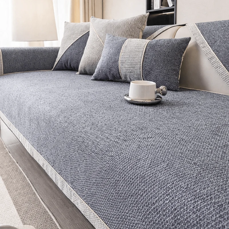 NATURWEFT – Antislip Katoen-Linnen Sofa Dekbedovertrek voor Alle Seizoenen