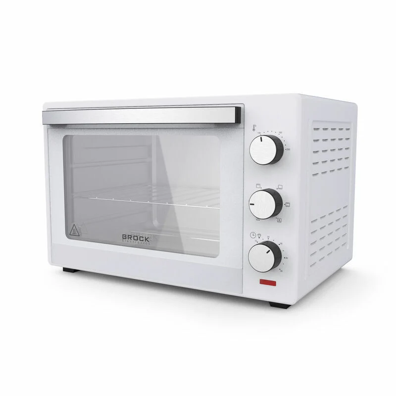 2de kansje Brock 30L Heteluchtoven met Grill & Timer - 1600W Vrijstaande Mini Oven voor Thuisgebruik – Wit