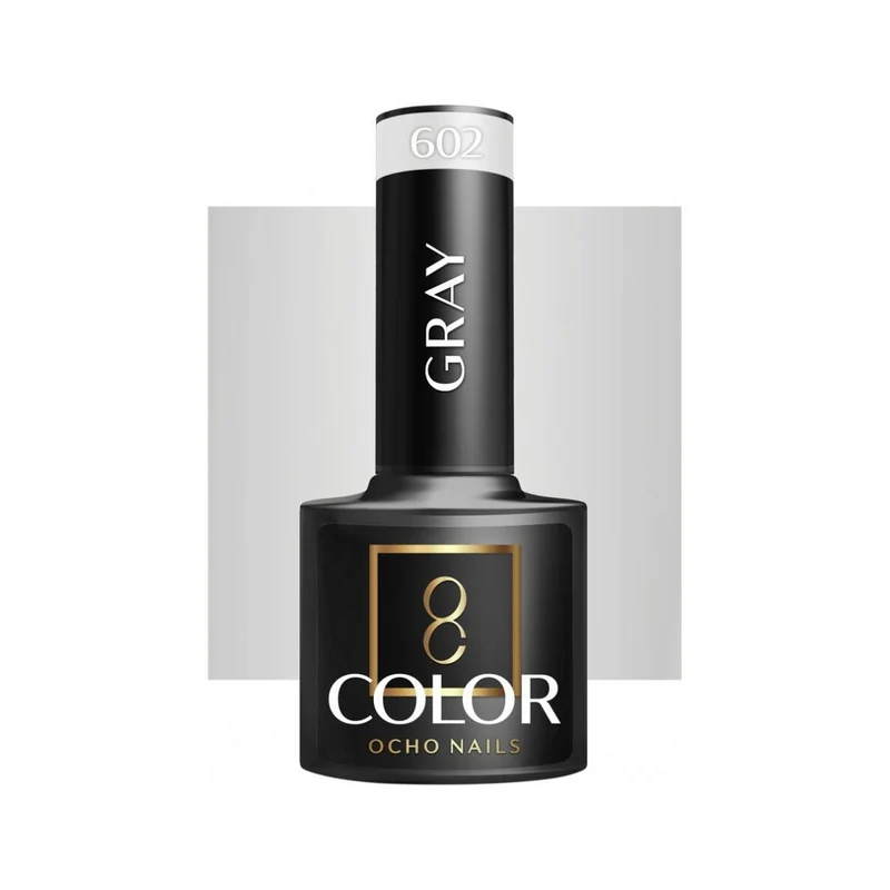 Ocho Nails grijze hybride nagellak 602 Gellak 5 g - Warme middengrijze tint - Professionele gel polish met langdurige glans