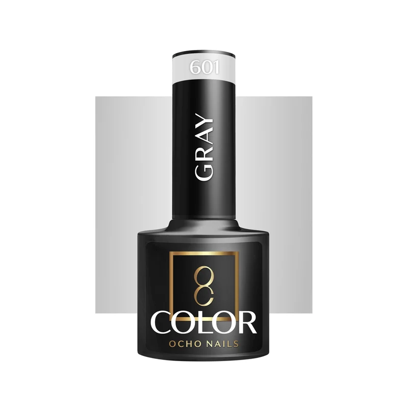 Ocho Nails grijze hybride nagellak 601 Gellak 5 g - Koel neutraal grijs - Professionele gel polish met intense glans tot 3 weken