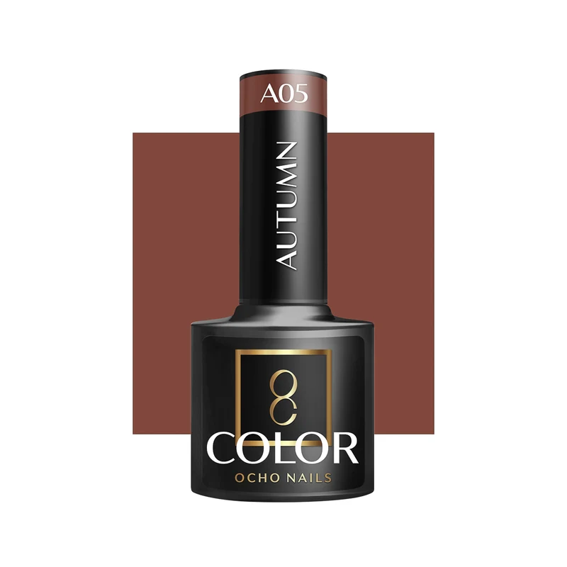Ocho Nails Hybride Nagellak Herfst A05 Diep Kastanjebruin - 5g Professionele Gellak met Intense Glans en Dekking