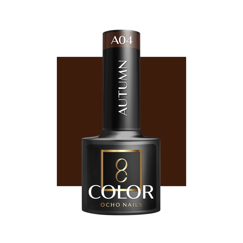 Ocho Nails Hybride Nagellak Herfst A04 Diep Mahonie Rood - 5g Professionele Gellak met Langdurige Glans
