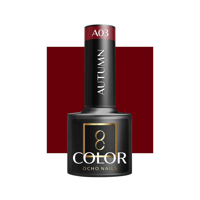 Ocho Nails Hybride Nagellak Herfst A03 – Diep Bourgondisch Rood - 5g Professionele Langhoudende Gellak