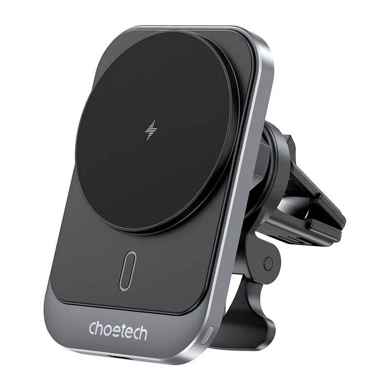 Choetech Magsafe 15W Draadloze Oplader Autohouder met USBC Kabel Zwart
