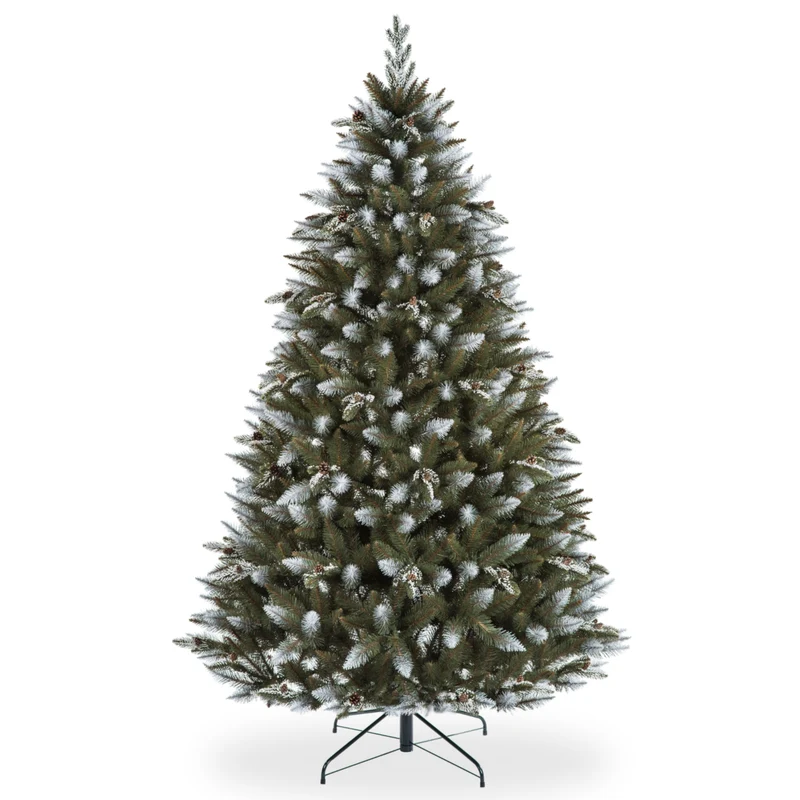 Sapin de Noël en PVC de qualité supérieure Épicéa couvert de neige avec 250 branches en PE