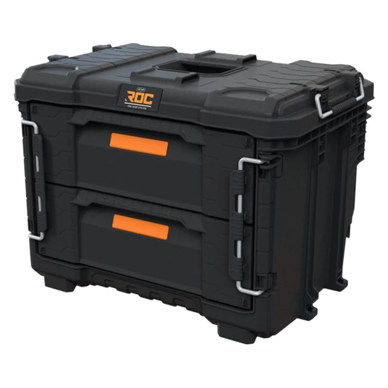 Boîte à outils XL Keter ROC Pro Gear 2.0, avec deux tiroirs, séparateurs inclus, emplacement pour cadenas, fermetures à l'avant, 259841