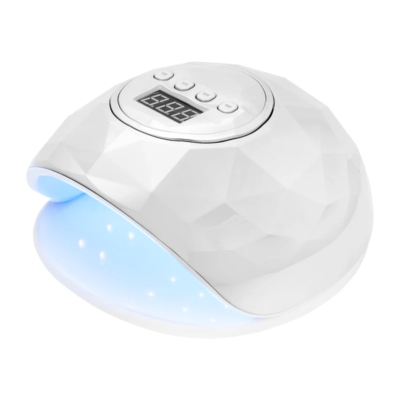 UV LED lamp Shiny 86W – Professionele nagellamp met sensor en lage warmtestand – Wit/zilver parelmoer