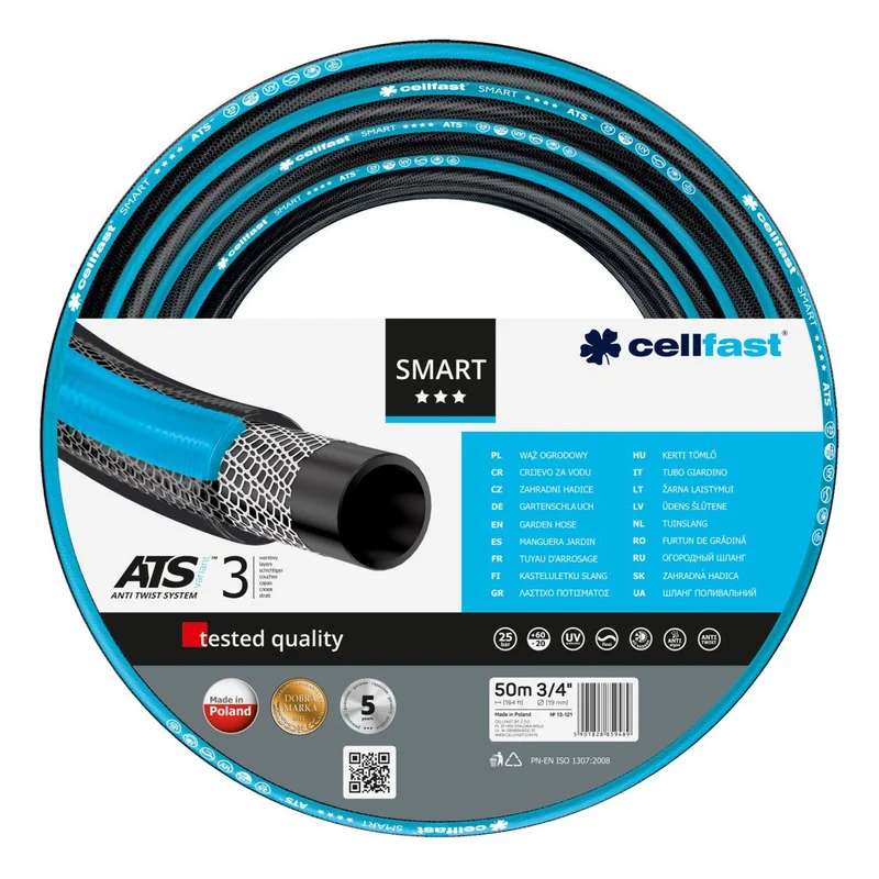 Tuyau d'arrosage 50m et diamètre 3/4" Cellfast Smart ATS