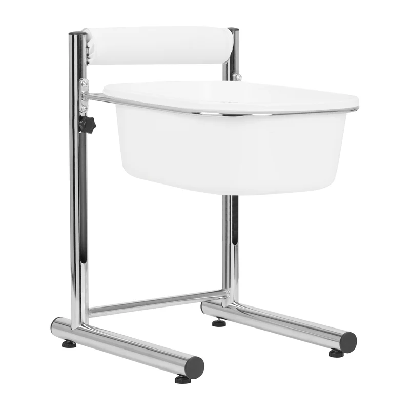 Pedicure Voetbad Verstelbaar met Standaard – Professioneel Chroom Voetbad voor Comfortabele Pedicurebehandelingen